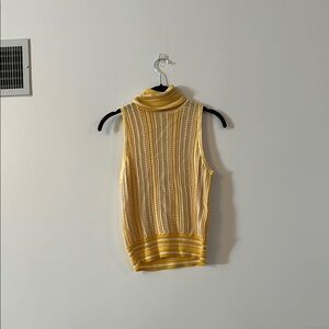 Yellow Sleeveless Knit Top